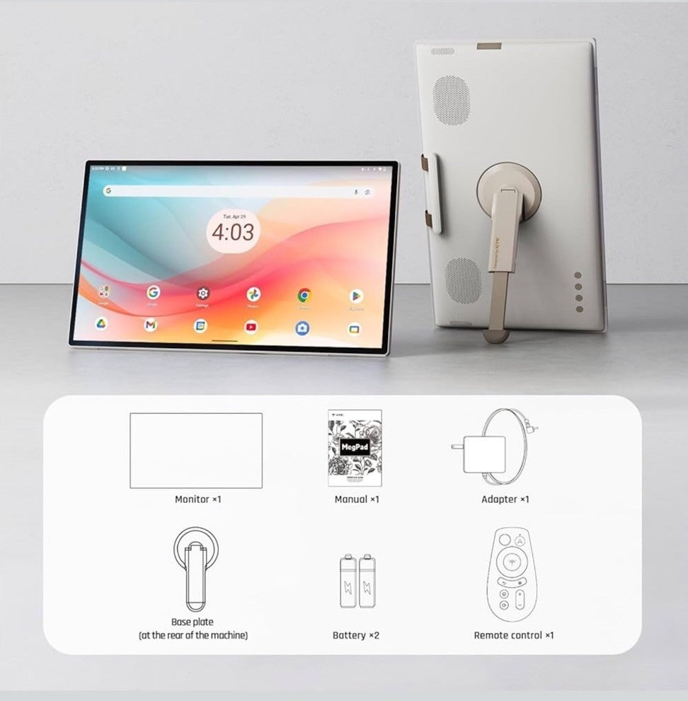 KTC 25” Megpad Portátil TV Pantalla Táctil Monitor 1080 P Android 14.